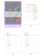 Load image into Gallery viewer, Printable planner inserts 2023 | part 3 calendar log -May to August
