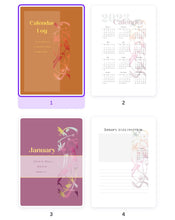 Load image into Gallery viewer, Printable planner inserts 2023 | part 2 calendar log -January to April
